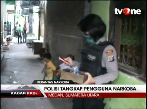 Polisi Gerebek Tempat Peredaran Narkoba di Medan