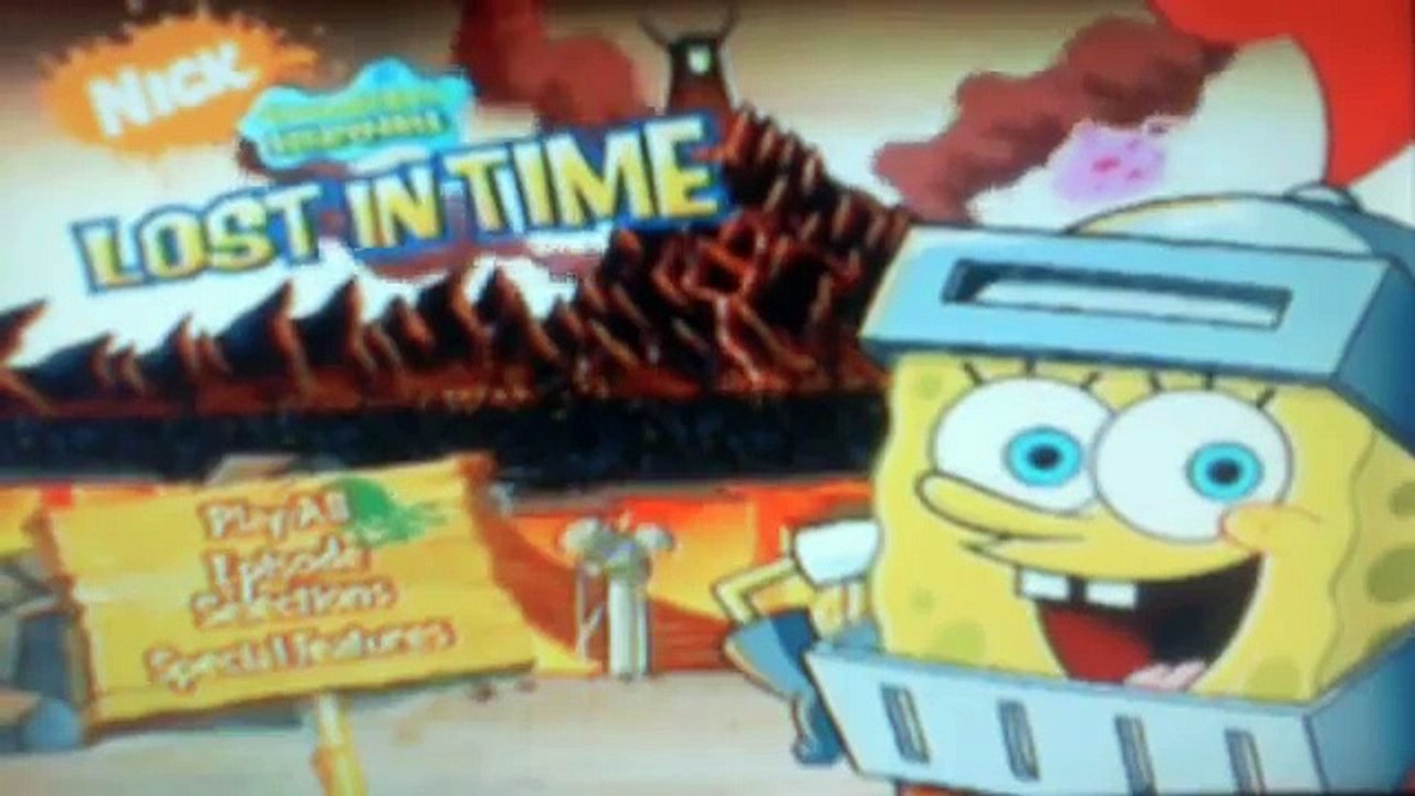 SpongeBob SquarePants Lost In Time DVD Menu Walkthrough