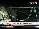 Hujan Deras Sebabkan Rel Kereta Api Ambles