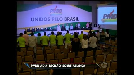 PMDB adia decisão sobre aliança com PT