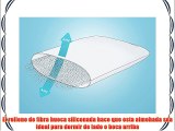 Pikolin Home AH01 - Almohada de fibra antiácaros con funda de 100% algodón firmeza media 40