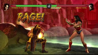 Mortal Kombat VS DC Universe [Xbox 360] - ✪ Wonder Woman Vs Shang Tsung ✪ | Full HD