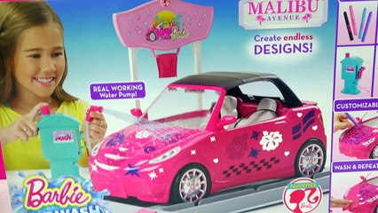 Disney Queen Elsa & Princess Anna Go to Barbie Malibu Car Wash Water Play Toy Video Cookie