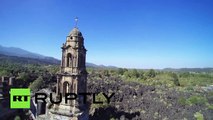 Mexiko: Ganzes Dorf nach Vulkanausbruch verschlungen, nur diese Kathedrale nicht