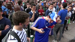 Ambiance France - Nigeria écran géant et Champs Elysées - Paris
