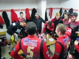 Cri de joie dans les vestiaires muratais suite à la victoire (1 - 0 but de coco besson) contre massiac/molompize le 31/01/2016 :