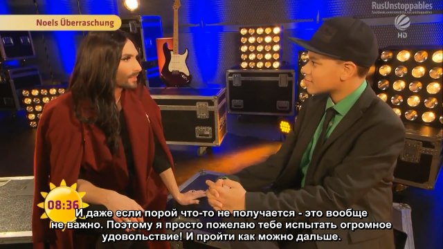 Noël meets his idol Conchita Wurst, Voice Kids, 23.01.2016 (русские субтитры)
