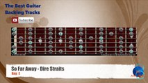 So Far Away Dire Straits Guitar Backing Track with scale chart