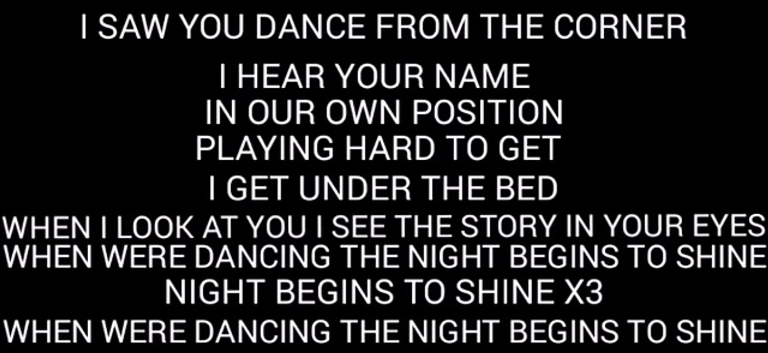 Night begins to shine lyrics - Vidéo Dailymotion