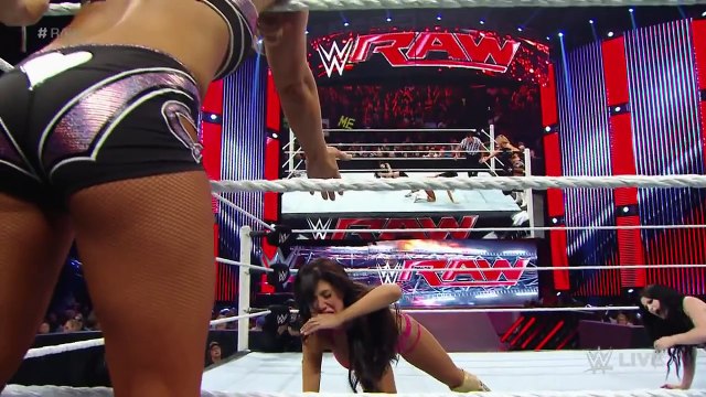 Natalya & Rosa Mendes vs. AJ Lee & Paige- Raw match finished match aj lee in main action Sept. 8 2014