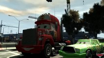 Disney cars Mack truck & Francesco Bernoulli VS Chick Hicks Illegal Street Drifting Track