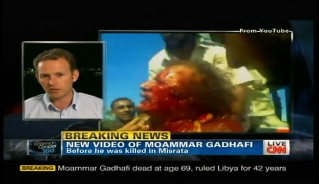 Muerte de Muamar el Gadafi (1942-2011) en Sirte, Libia el 20 octubre 2011. (720p)