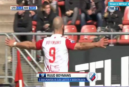 Ruud Boymans Goal - FC Utrecht 2-0 ADO Den Haag 13.03.2016
