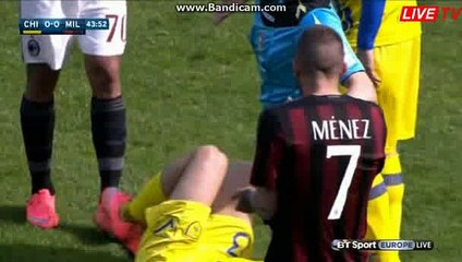 Jeremy Menez  Horror Foul Chievo 0-0 Milan Seria A