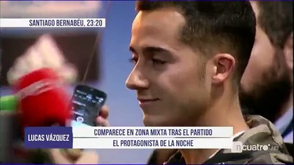 La caricia de Cristiano Ronaldo a Lucas Vázquez_ Hoy te toca a ti