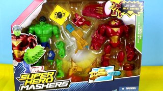Hulk VS HulkBuster – Marvel Super Hero Mashers Hulk Tries to Destroy Hulk Buster Toy Rev