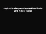 Download Stephens' C# Programming with Visual Studio 2010 24-Hour Trainer PDF