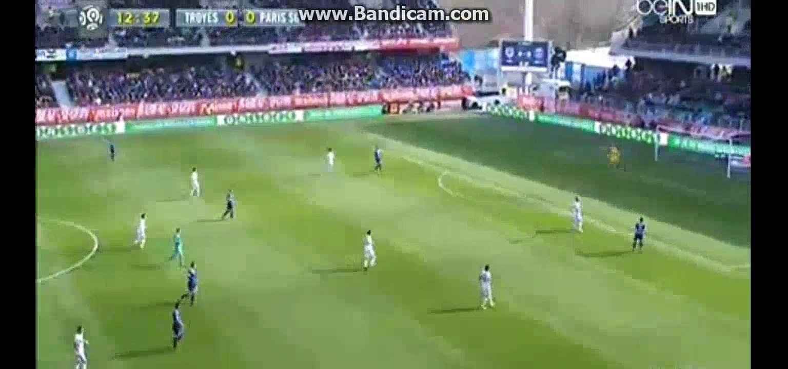 Edinson Cavani 0:1 HD | Troyes - Paris Saint Germain 13-03-2016