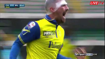 Fabrizio Cacciatore Anulled Goal - ChievoVerona 0-0 AC Milan 13.03.2016