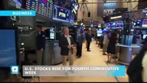 U.S. Stocks Rise for Fourth Consecutive Week