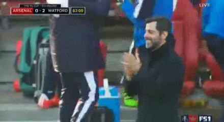 Adlene Guedioura Amazing Goal Arsenal 0 - 2 Watford FA Cup 13-3-2016