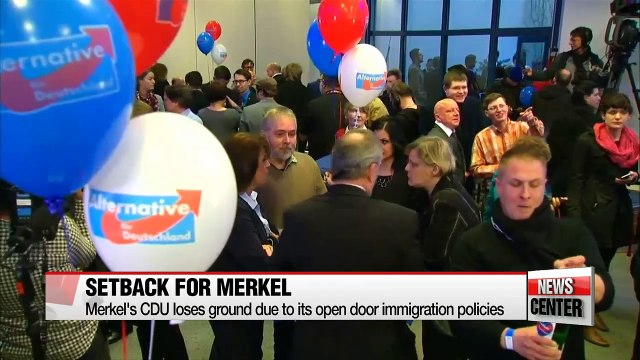 Merkel's CDU suffers setback in German elections