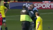 Furious fan ran on the football field in the match Charlton 1 - 0 Middlesbrough -