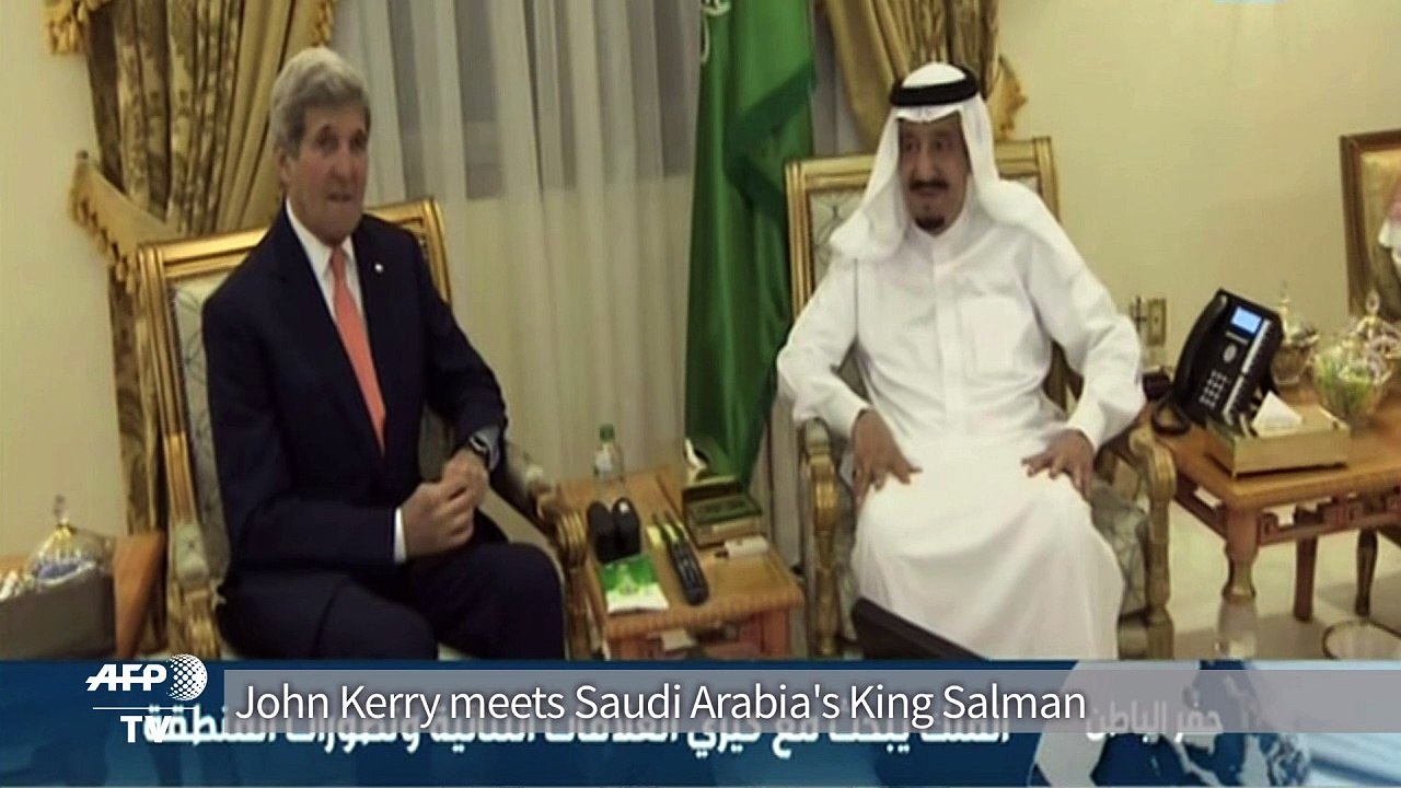 As Syria talks near, Kerry meets with King Salman