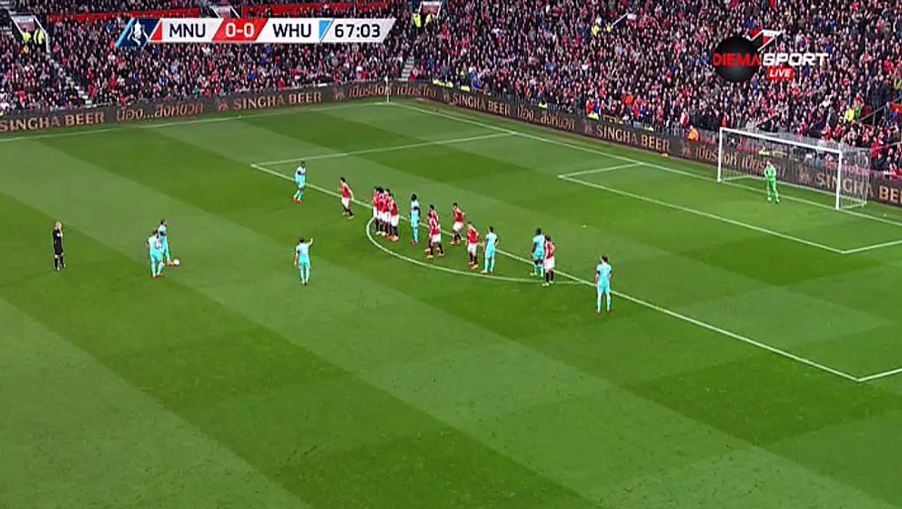 Dimitri Payet Amazing Free-kick Goal - Manchester United 0 - 1 West Ham United 13.03.2016