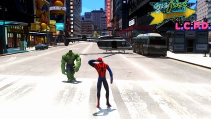Cars Songs For Kids ♪ Peas porridge hot  ♪ McQueen Spiderman Cars & Hulk Lightning Green