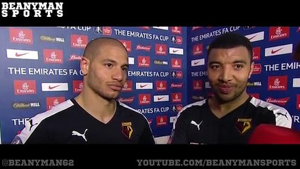 Arsenal 1-2 Watford - Troy Deeney & Adlene Guedioura Post Match Interview