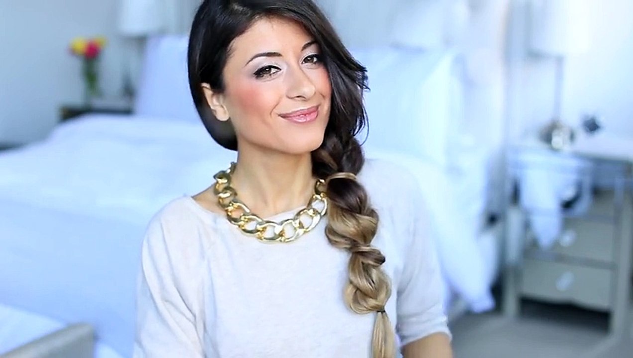 Cute and Easy Braided Bubble Hairstyle