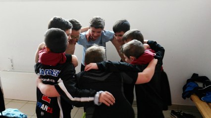 La joie  de nos U12 U13 après la qualification obtenue avec le coeur et la volonté