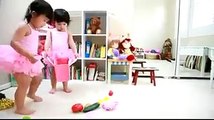 Twin Babies Talking To Each Other and Cleaning Up - Funny Video