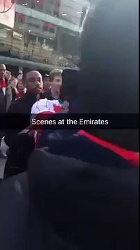 Arsenal fans brawl outside Emirates after FA Cup defeat to Watford