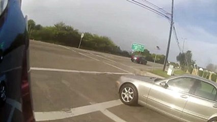 Biker Gets Hit In Head By Bird