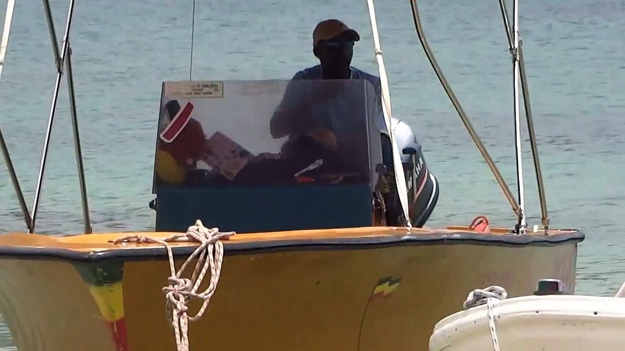 BOAT ORGAZM IN SAINT LUCIA. JUNE 5, 2015. CARIBBEAN SEA.