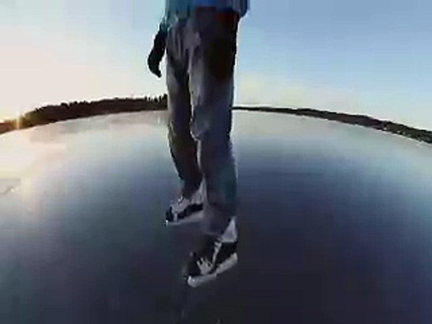 Ice Skating On A Crystal Clear Lake