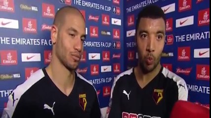 Arsenal 1-2 Watford - Troy Deeney & Adlene Guedioura Post Match Interview