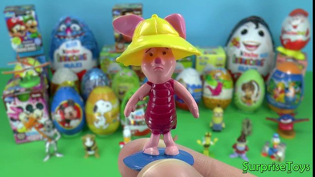 50 Surprise eggs Kinder Surprise Cars Donald Duck Mickey Mouse Old Cartoons