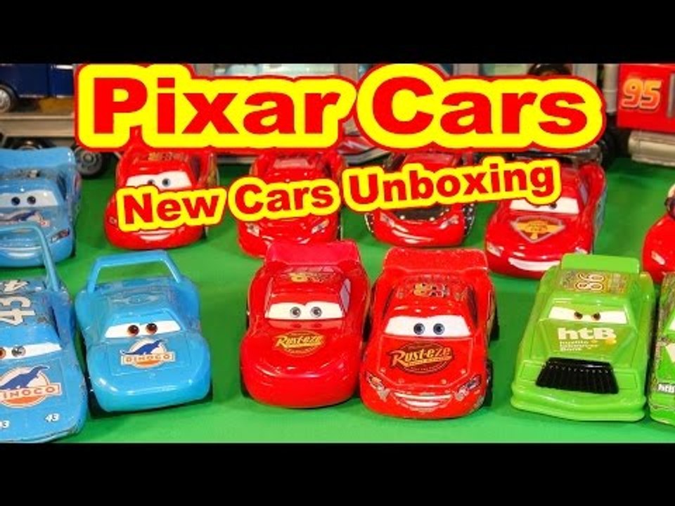 Pixar Cars New Cars Unboxing Lightning McQueen, Chick Hicks and The King