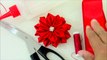 DIY flores Kanzashi red flowers in ribbons
