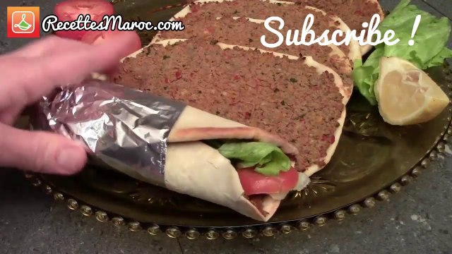 Pizza Turque Lahmacun (Lahma3joun) - Turkish Pizza - طريقة عمل لحم بعجين