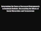 Download Determining the Cause of Increased Neurogenesis in Dominant Rodents: Dissociating