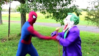 Spiderman vs Joker in Real Life! Superhero Fun & Battle Death Match!