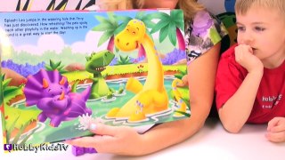 Friendly Dinosaur TOY Puzzle! Dinosaur Book Attacks HobbyFrog, HobbyMema HobbyKidsTV