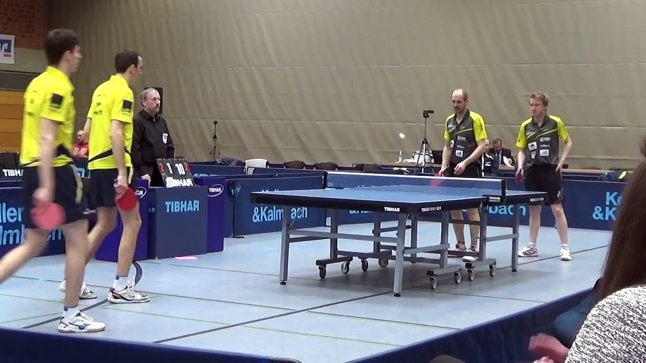 Flemming  Christ vs  Szudi Gordic 2  2 Bundesliga Tischtennis  Hilpoltstein vs Herne 2016-03-13 2