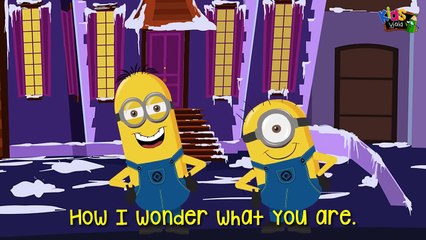 Minions Twinkle Twinkle Little Star Rhyme with Lyrics ~ Minions Nursery Rhymes Karaoke Son