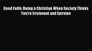 Download Good Faith: Being a Christian When Society Thinks You're Irrelevant and Extreme PDF