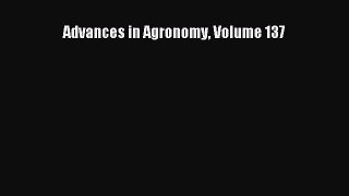 PDF Advances in Agronomy Volume 137 Free Books
